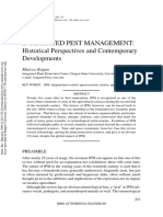 Integrated Pest Management: Historical Perspectives and Contemporary Developments