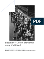 Evacuation of Children and Women During World War 2