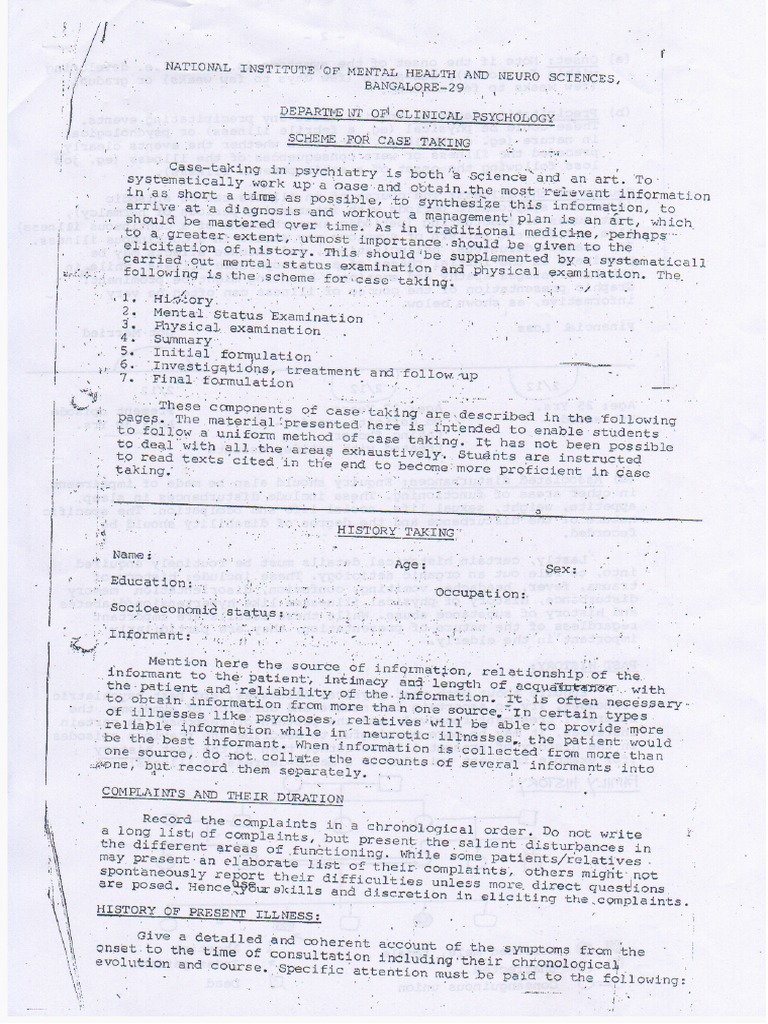 Case History MSE PDF