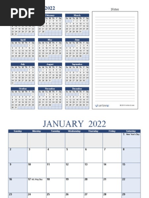 2022 Calendar