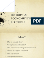 History of Economic Ideas