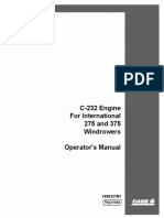 C-232 Engine For International 275 and 375 Windrowers Operator's Manual