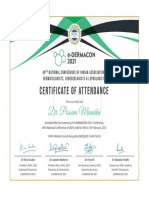 Dr. Possam Mounika: Certificate of Attendance