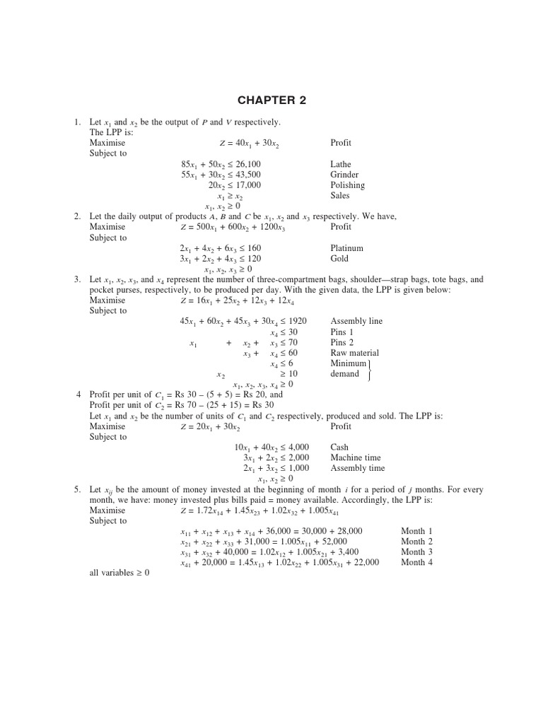 Linear Programming Problem Examples | PDF | Linear Programming | Business