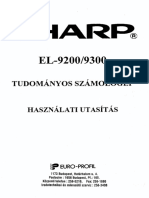 Sharp EL 9200-9300 Használati Utasítás