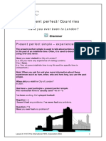 Present Perfect/countries: Have You Ever Been To London? Grammar