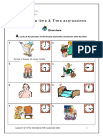 Telling The Time & Time Expressions: Exercises