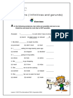 Verb Patterns (Infinitives and Gerunds) : Exercises