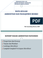 Mata Kuliah Akreditasi Dan Manajemen Resiko: Mei Sryendang Sitorus, SKM