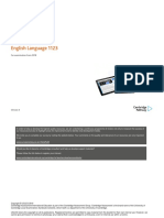 Scheme of Work: Cambridge O Level English Language 1123