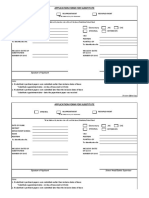 Application Form For Substitute: Tax Identification No. Tax Identification No