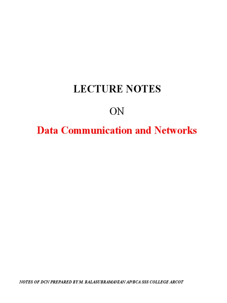 DCN Notes Unit2 | PDF | Ethernet | Transmission Control Protocol