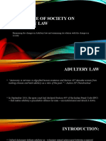Influence of Society On Adultery Law