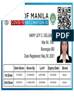 Mary Joy C. Delgado Mar 04, 1997 Barangay 682 Date Registered: May 30, 2021