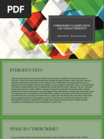 Cybercrime Classification and Characteristics: Submitted By:-Syed Saif Ali Zaidi