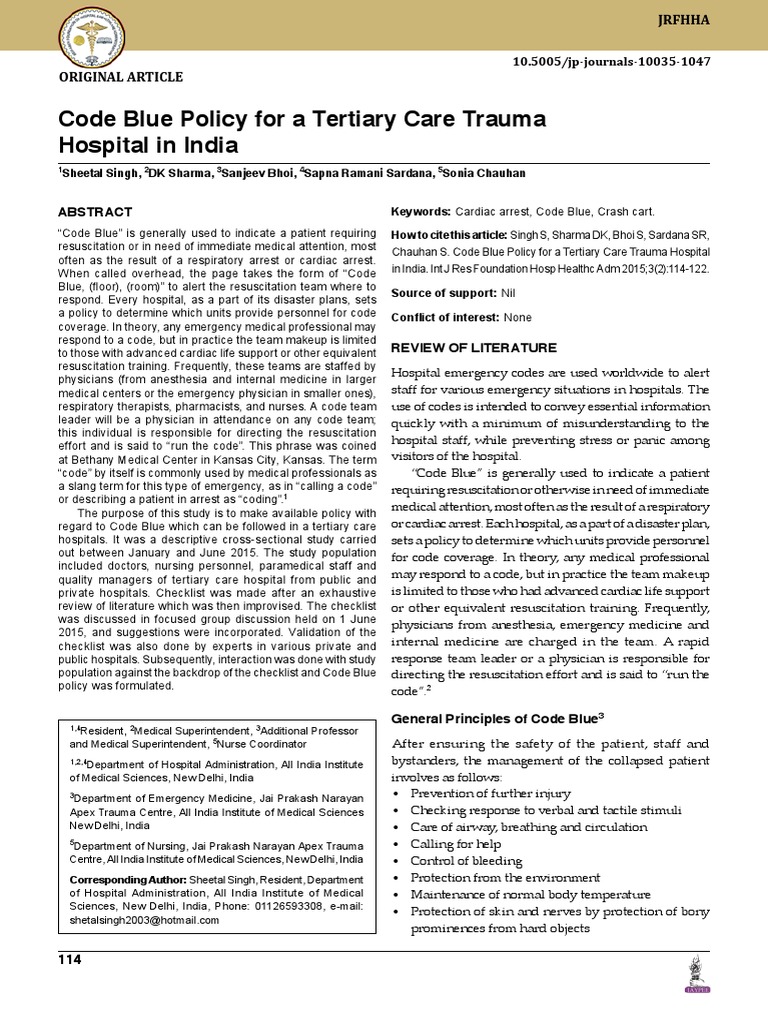 Code Blue Traning | PDF | Cardiac Arrest | Cardiopulmonary Resuscitation