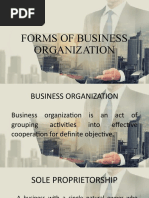 Forms of Business Organization