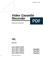 Video Cassette Recorder: SLV-SE610N/K SLV-SE710N/K SLV-SX710N/K SLV-SE810N/K