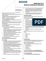 Application For A Medicare Entitlement Statement: When To Use This Form