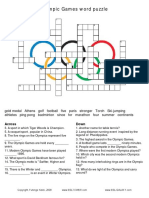 Olympic Crosswords