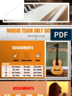 Music Team July Schedule