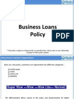 DSA Business Loans Policy