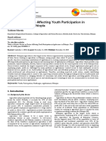 Review On Factors Affecting Youth Participation in Agribusiness in Ethiopia