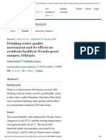 Drinking Water Quality Assessment and Its Effects On Residents Health in Wondo Genet Campus, Ethiopia - Environmental Systems Research - Full Text