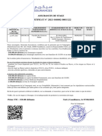 Sicareme Assurances: Assurances de Stage CERTIFICAT #2021 040002 0001122