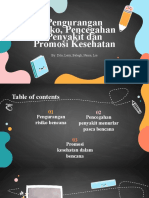 Kel. 2 Pengurangan Risiko, Pencegahan Infeksi, Promkes Bencana