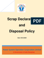 Scrap Declaration and Disposal Policy of POSOCO 2020