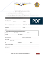 Recruitment Application Form - 2021