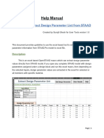 User Tools Manual-Extract Design Parameter List