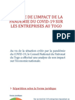 Analyse de L'impact de La Pandemie Du Covid 19 Sur Les Entreprises Au Togo