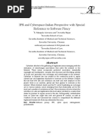 IPR and Cyberspace-Indian Perspective With Special Reference To Software Piracy