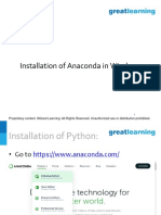 Installation of Anaconda in Windows