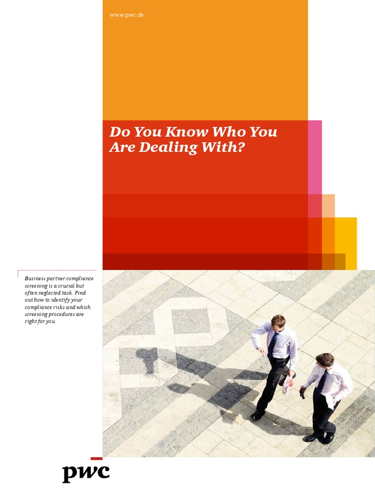 Do You Know Who You Are Dealing With?: WWW - Pwc.de | PDF | Risk ...