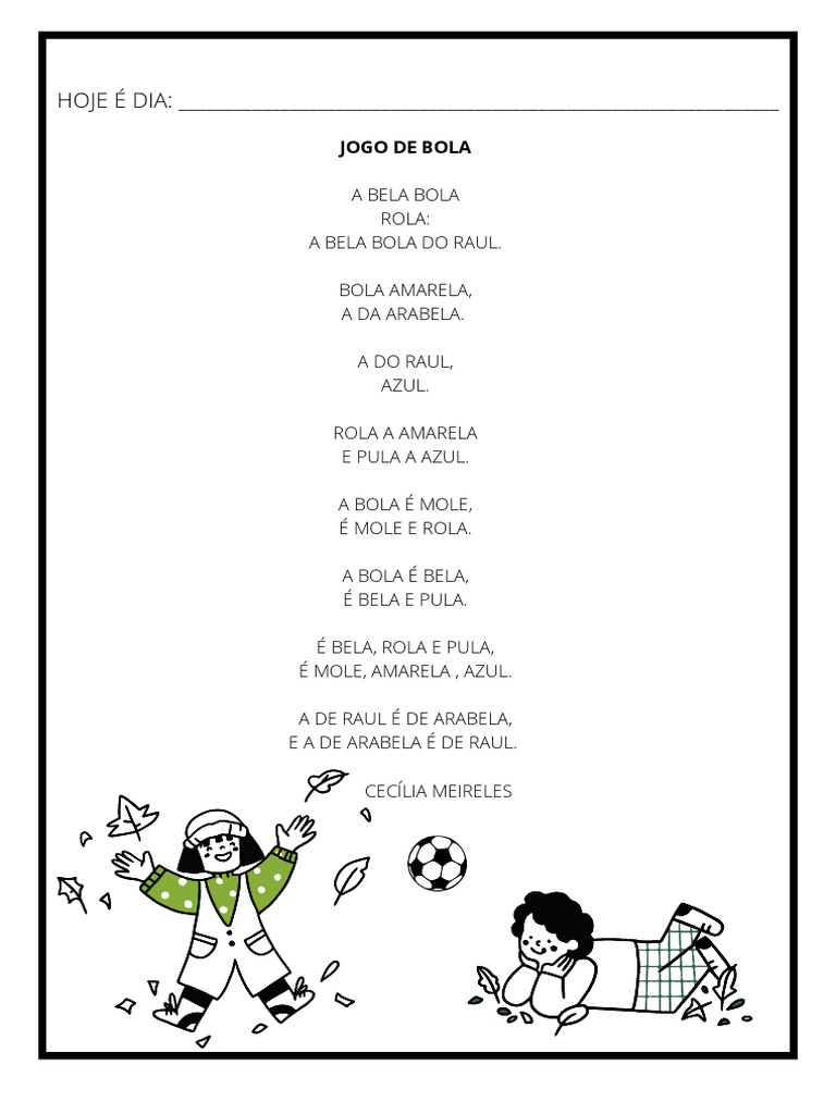 Poema Jogo de Bola