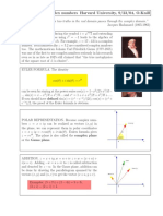 An Hour On Complex Numbers Harvard University, 9/23/04, O.Knill