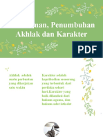 Penanaman, Penumbuhan Akhlak Dan Karakter