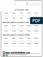 Rounding numbers worksheet answers