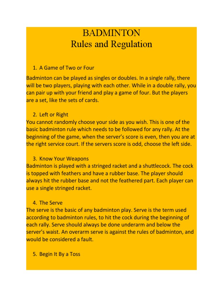 How to play badminton: rules, scoring system and equipment