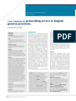 The Causes of Prescribing Errors in English General Practices