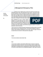 Stress Management Emergency Plan: Positive Psychology Toolkit