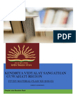Kendriya Vidyalay Sangathan Guwahati Region: Study Material Class Xii (2020-21)