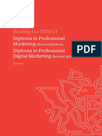 Reading List 2020/21: Diploma in Professional Marketing Diploma in Professional Digital Marketing