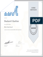 Shashank S Kashikar: Course Certificate