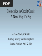 Biometrics in Credit Cards: Anewwaytopay