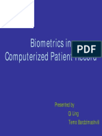 Biometrics in Computerized Patient Record: Presented by Qi Ling Temo Bardzimashvili