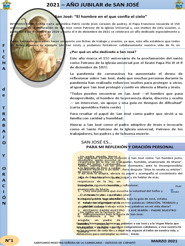 Ficha 1 San Jose | PDF | San José | María, madre de Jesús